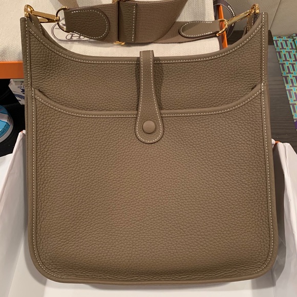 Hermès Evelyne PM etoupe with Gold hardware NEW - Picture 3 of 14